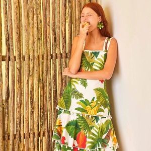 NWOT FARM Rio midi dress - worn once!
